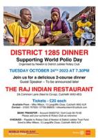 Raj Dinner in Aid of End Polio Now